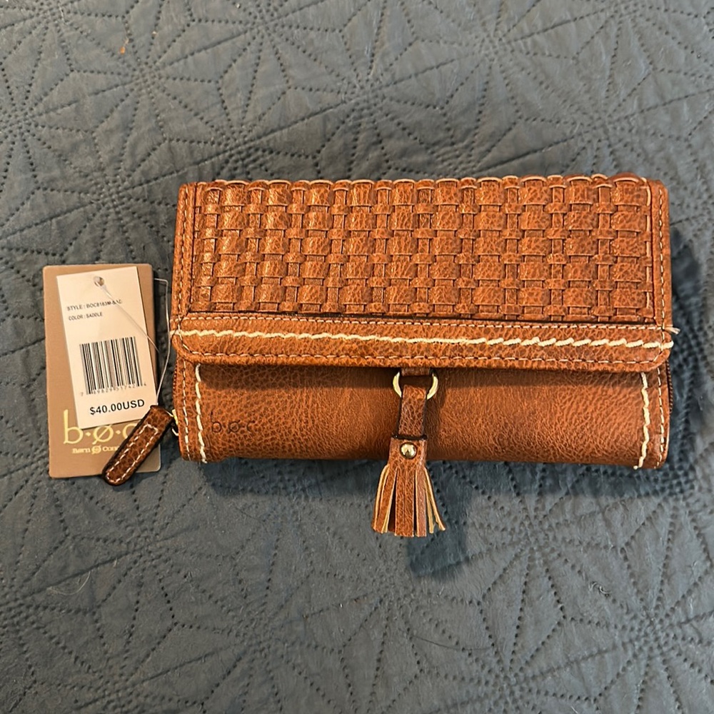 NWT BOC chestnut wallet